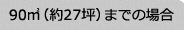 90平方メートル（約27坪）までの場合